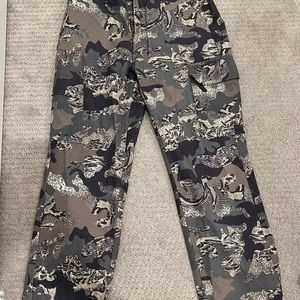 Camo Print Straight Leg Y2K Jeans
